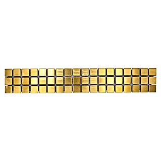 Fliesenbordüre Steel gestrichen YBO 15DG (30 x 4,8 cm, Gold, Glänzend)