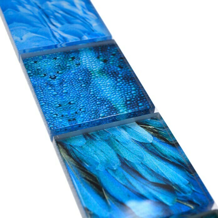 Fliesenbordüre Wildlife YBO WL78 (29,8 x 4,8 cm, Blau, Glänzend) | BAUHAUS