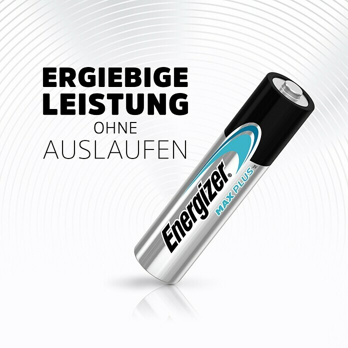 Energizer Batterie Max Plus (Micro AAA, Alkali-Mangan, 1,5 V, 20 Stk.) | BAUHAUS