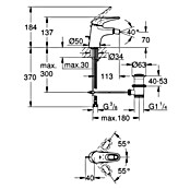 Grohe Eurostyle Bidetarmatur (Chrom, Glänzend)