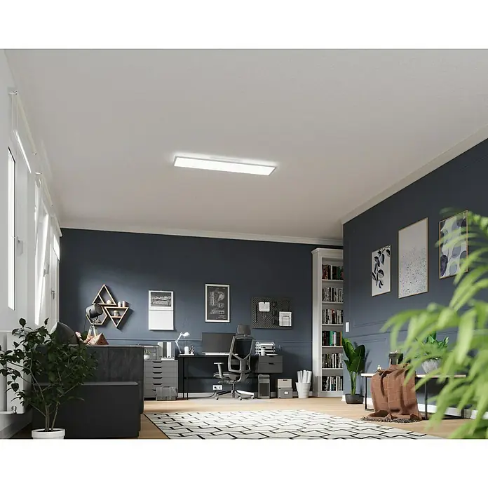 Tween Light LED-Panel RGB-RC-CCT-DIM - 32,5 W, L x B x H: 120 x 30 x 5,5 cm, Weiß, RGBW - Helle Büroraumausleuchtung mit schlanker Deckenleuchte. Optimal für konzentriertes Arbeiten mit minimalistischem Design.
