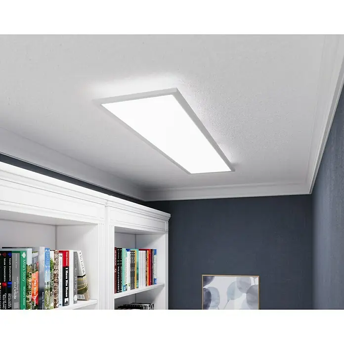 Tween Light LED-Panel RGB-RC-CCT-DIM - 32,5 W, L x B x H: 120 x 30 x 5,5 cm, Weiß, RGBW - Rechteckige Deckenleuchte mit weißem Rahmen, die modernes Licht in ein stilvolles Interieur bringt.