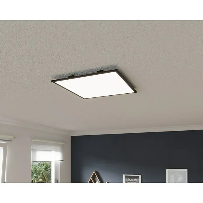 Tween Light LED-Panel Schwarz - 33 W, L x B x H: 59,5 x 59,5 x 5 cm, Schwarz, Neutralweiß - Diese Deckenleuchte mit ihrer quadratischen Form und dem schlichten Design sorgt für angenehmes Licht im Raum.