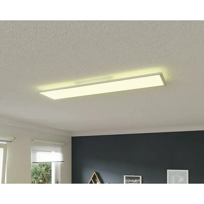Tween Light LED-Panel RGB-RC-CCT-DIM - 32,5 W, L x B x H: 120 x 30 x 5,5 cm, Weiß, RGBW - Deckenleuchte in rechteckiger Form mit warmweißem Licht. Die Lampe ist schlicht und modern gestaltet und sorgt für eine angenehme Beleuchtung.