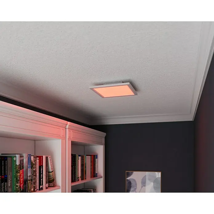 Tween Light LED-Panel RGB-RC-CCT-DIM - 15,5 W, L x B x H: 30 x 30 x 5,5 cm, Weiß, RGBW - Deckenleuchte mit quadratischem Design, die sanftes, einladendes Licht spendet und eine moderne Note in den Raum bringt.