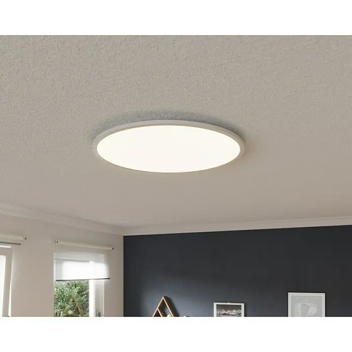 Tween Light LED-Panel rund 4000 K - 40 W, Ø x H: 80 x 5 cm, Weiß, Neutralweiß - Eine runde Deckenleuchte mit einem schlichten Design, die helles, warmes Licht spendet und für eine angenehme Atmosphäre sorgt.