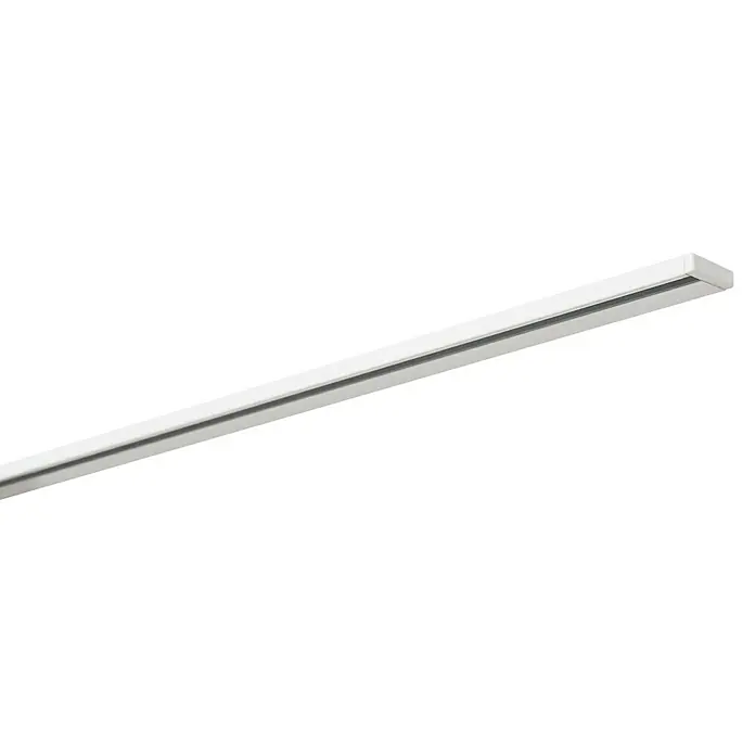 Vorhangschiene Level Verdunkelungssystem - Weiß, Länge: 150 cm, Anzahl Läufe: 1 Stk. - Eine schlichte, moderne weiße Stromschiene, perfekt für flexible Beleuchtungslösungen in jedem Raum.