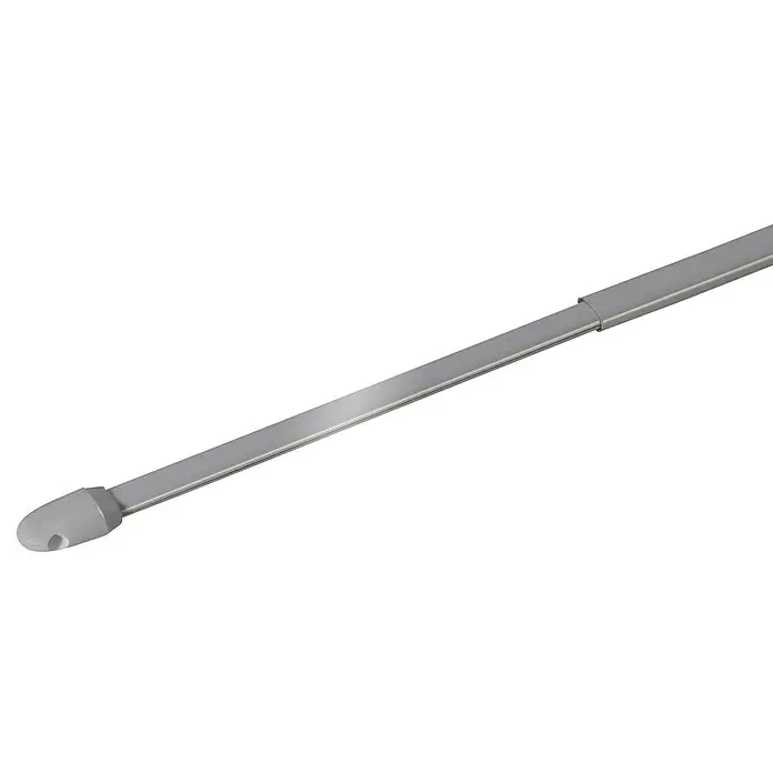 Bastone Semplice Ferro Battuto Universale Estensibile, Asta Per Tende Decorativa Estensibile In Acciaio Argento 160 310 Cm Sfera In Acciaio 85536957