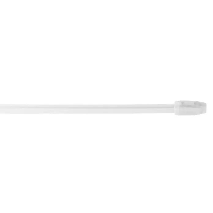 Expo Ambiente Vitragestange Simple - Auszugslänge: 40 cm - 70 cm, Weiß, Gesamtstückzahl: 2 Stk. - Dieses Bild zeigt einen weißen Infusionsschlauch mit einer abgerundeten Spitze. Ideal für medizinische Anwendungen und Flüssigkeitsübertragung.