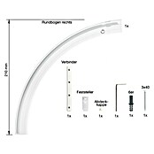 Rundbogen Level Verdunkelungssystem (Anzahl Läufe: 1 Stk., Weiß, Rechts gebogen) | BAUHAUS