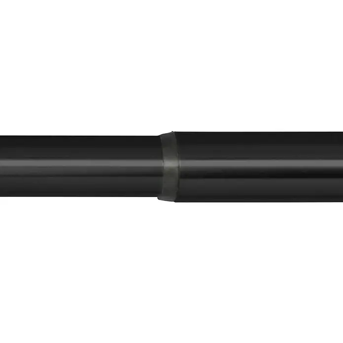 Spannstange Stretch - Schwarz, Auszugslänge: 80 cm - 130 cm - Detailaufnahme einer schwarzen Stange mit einer Gummimanschette in der Mitte, die ein sauberes und modernes Design hervorhebt.