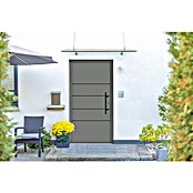 Splendoor Haustür Premium Kiel (100 cm x 210 mm, DIN Anschlag: Rechts, Graualuminium) | BAUHAUS