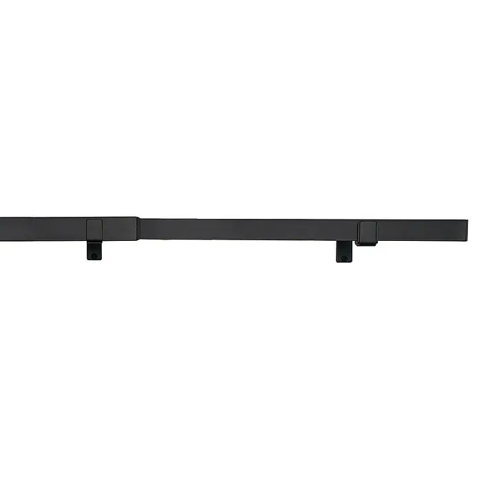 Stilgarnitur Up Right - Länge Gardinenstange: 160 cm - 280 cm, Schwarz - Schwarze Handtuchstange für das Badezimmer.