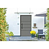 Splendoor Haustür Premium Kiel (100 cm x 210 mm, DIN Anschlag: Links, Graualuminium) | BAUHAUS