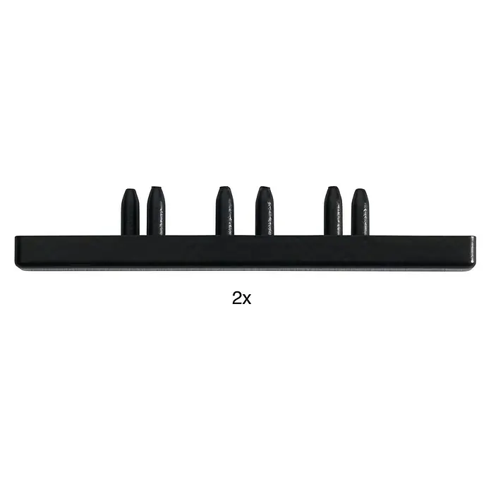 Endstück Level Verdunkelungssystem - 2 Stk., Schwarz, Passend für: Vorhangschienen Level 2-läufig - Schwarze Kunststoffstifte mit Sockel für eine Vielzahl von Bastel- und Hobbyprojekten. Das perfekte Zubehör für Ihr nächstes Projekt!