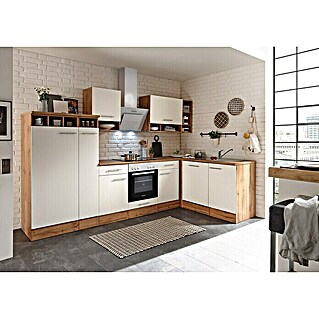 Respekta Küchenleerblock Hilde (B x T: 310 x 172 cm, Weiß, Ohne Elektrogeräte)