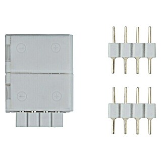 Paulmann Verbinder Clip-to-Clip Connector YourLED ECO (Max. Leistung: 60 W, 2 Stk., Weiß)