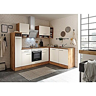 Respekta Küchenleerblock Hilde (B x T: 250 x 172 cm, Weiß, Ohne Elektrogeräte)