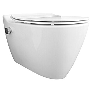 Temtasi Wand-Dusch-WC Minereal (Spülrandlos, Ohne Spezialglasur, Spülform: Tief, WC Abgang: Waagerecht, Weiß)