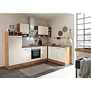 Respekta Küchenleerblock Hilde (B x T: 280 x 172 cm, Weiß, Ohne Elektrogeräte)