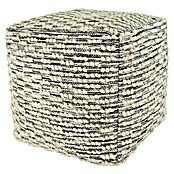 Hocker Sitzpouf Boho (40 x 40 x 40 cm, Creme/Schwarz, Baumwolle) | BAUHAUS