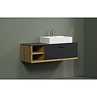 Trendteam Synnax Badmöbel-Set (120 cm, Coast Evoke Eiche/Anthrazit, Matt, Maße Waschbecken: B: 60 cm)