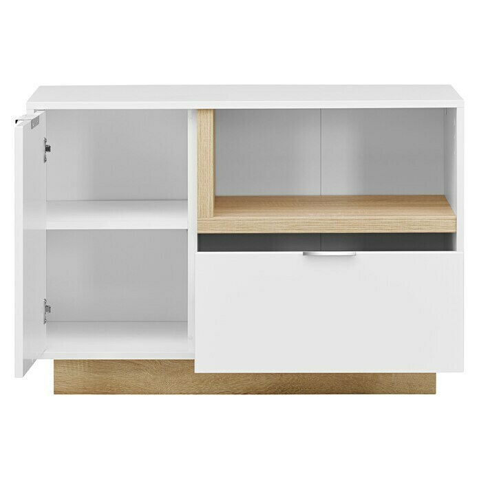 CS Schmal Garderobenschrank My EllL x B x H: 37 x 86 x 59 cm, Weiß Front View