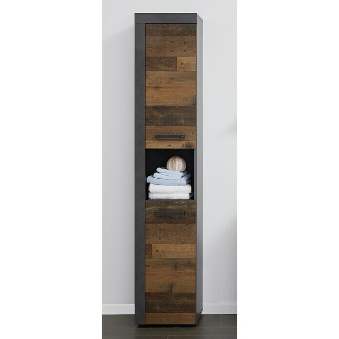 Trendteam Indy Hochschrank (36 x 31 x 184 cm, Matera/Old Wood) | BAUHAUS