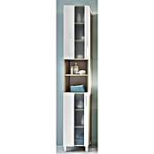 Trendteam Porto Hochschrank (33 x 31 x 191 cm, Weiß/Eiche Sägerau) | BAUHAUS