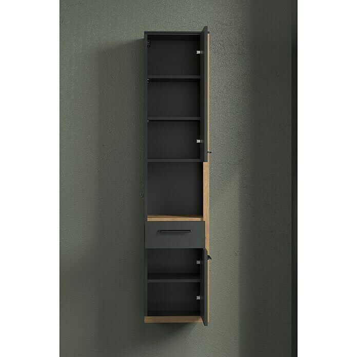 Trendteam Synnax Hochschrank (35 x 31 x 157 cm, Coast Evoke Eiche/Anthrazit, Anschlag: Rechts) | BAUHAUS