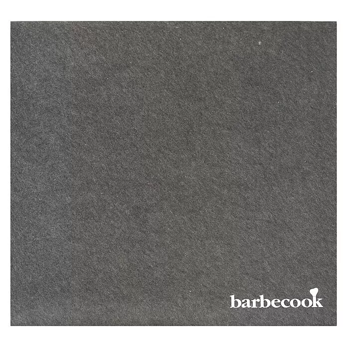 Barbecook Bodenschutzmatte - B x L: 95 x 95 cm, Anthrazit - Dunkelgraues, strukturiertes Material mit dem weißen 'barbecook'-Logo.