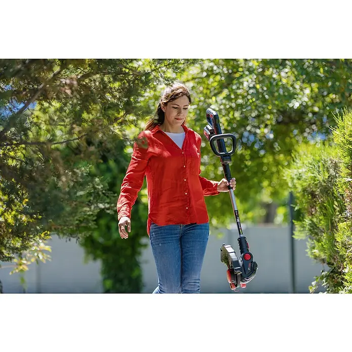 Ducati Recortabordes de batería DGT401L - 40 V, 2,5 Ah, Iones de litio, Sin batería, Ancho de corte hilo: 30 cm - Mujer con tijeras de césped inalámbricas para bordes de césped precisos. ¡Ideal para cualquier jardín!