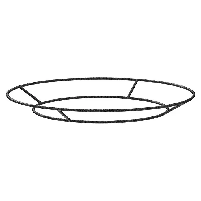 Barbecook Wok-Ring Dynamic Centre - Ø x H: 36 x 4 cm, Stahl - Runder dunkelgrauer texturierter Metallrahmen mit Querstreben, geeignet als Blumentopfständer.