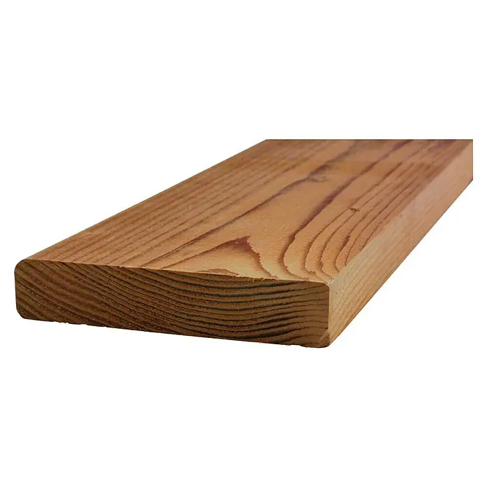 Sam Kit Lamellen Komplettset - Holz, 100 x 9,7 x 2 cm, 10 Stk. - Nahaufnahme eines Holzbretts, das die natürliche Maserung und Textur des Materials hervorhebt. Ideal für Bauprojekte oder Möbelherstellung.