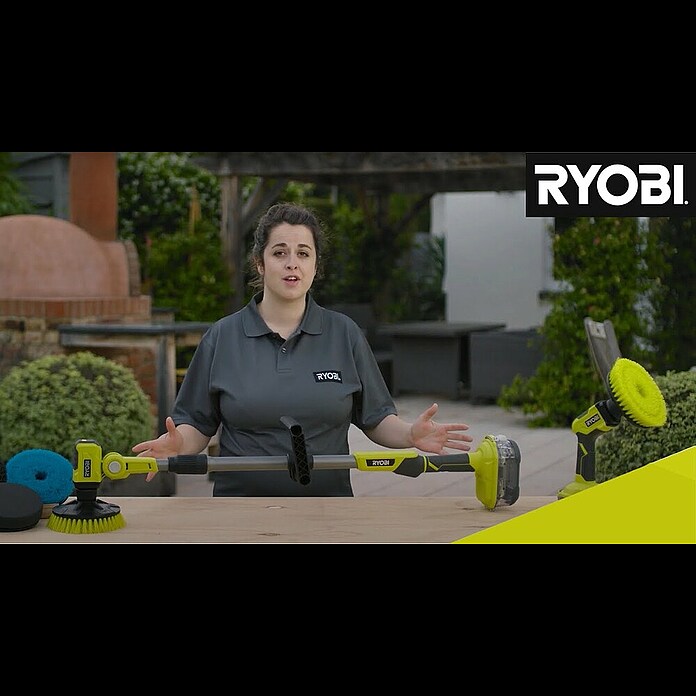 Ryobi ONE+ Akku-Hochdruckreiniger RY18PW22A-125 (18 V, 1 Akku, 2,5 Ah, Max. Druck: 22 bar, Fördermenge: Max. 182 l/h) | BAUHAUS