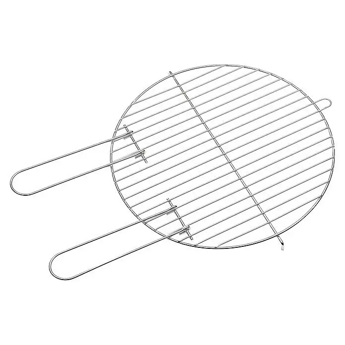 Barbecook Grillrost - Durchmesser: 40 cm, Rostfreier Stahl - Runde Metall-Grillrost mit zwei Griffen.