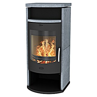 Fireplace Kaminofen Barcelona (8 kW, Raumheizvermögen: 144 m³, Verkleidung: Speckstein, Gussgrau)