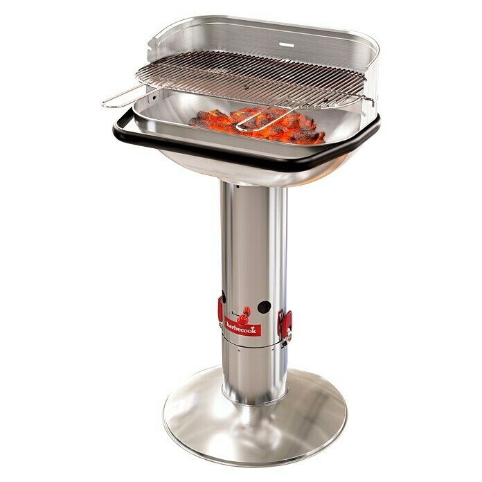 Barbecook Holzkohlegrill Loewy (Grillfläche (B x T): 55 x 33 cm, Silbr, Edelstahl) | BAUHAUS