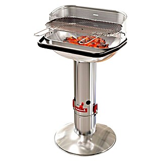 Barbecook Holzkohlegrill Loewy (Grillfläche (B x T): 55 x 33 cm, Silbr, Edelstahl)