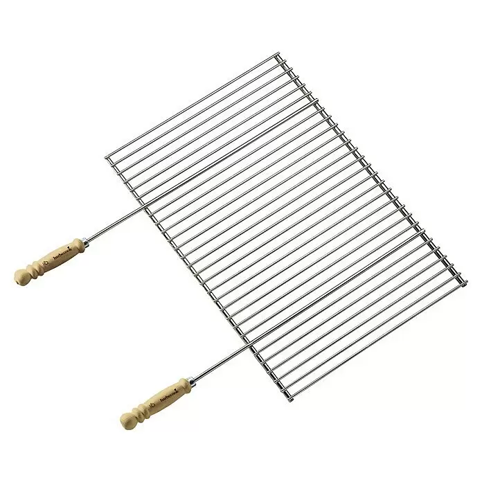 Barbecook Grillrost - L x B: 585 x 680 mm - Metallrost mit zwei Holzgriffen zum Grillen.