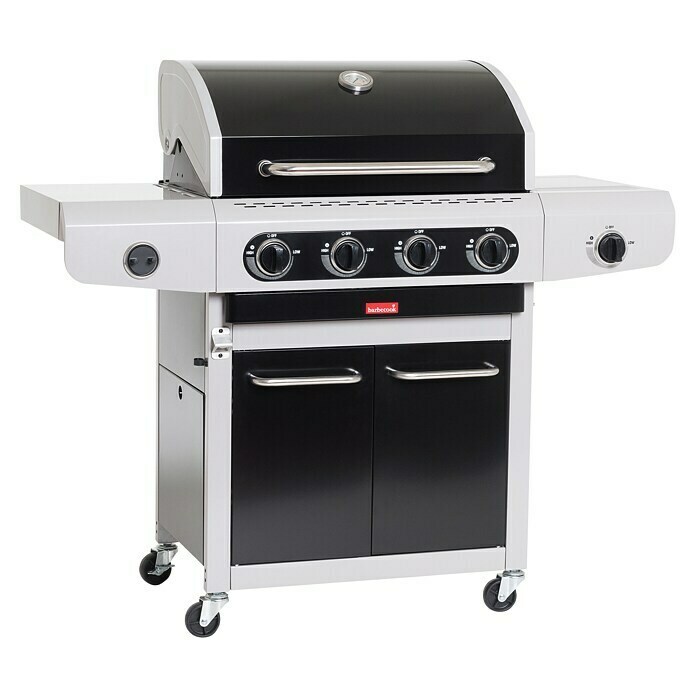Barbecook Gasgrill Siesta 412 Black Edition (Grillfläche (B x T): 69 x 43 cm, Anzahl Brenner: 4 Stk.) | BAUHAUS