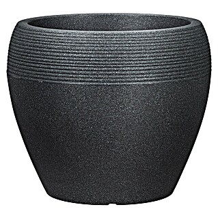 Scheurich Lineo Pflanztopf Lineo (Außenmaß (Ø x H): 30 x 24,1 cm, Kunststoff, Schwarz)