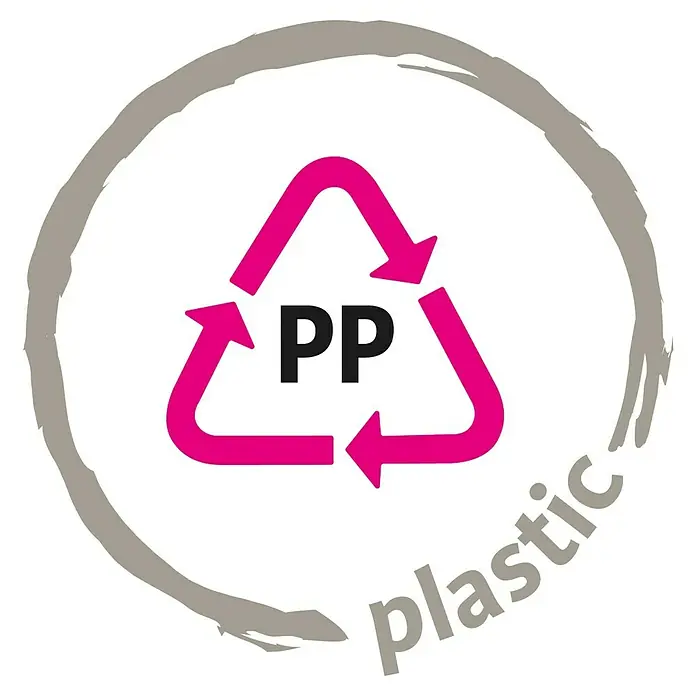 Scheurich Country Star Pflanztopf - Außenmaß (Ø x H): 25 x 18,6 cm, Kunststoff, Grau - Abbildung des PP-Kunststoffrecyclingsymbols, das zur Kennzeichnung von Polypropylen-Kunststoffprodukten verwendet wird.