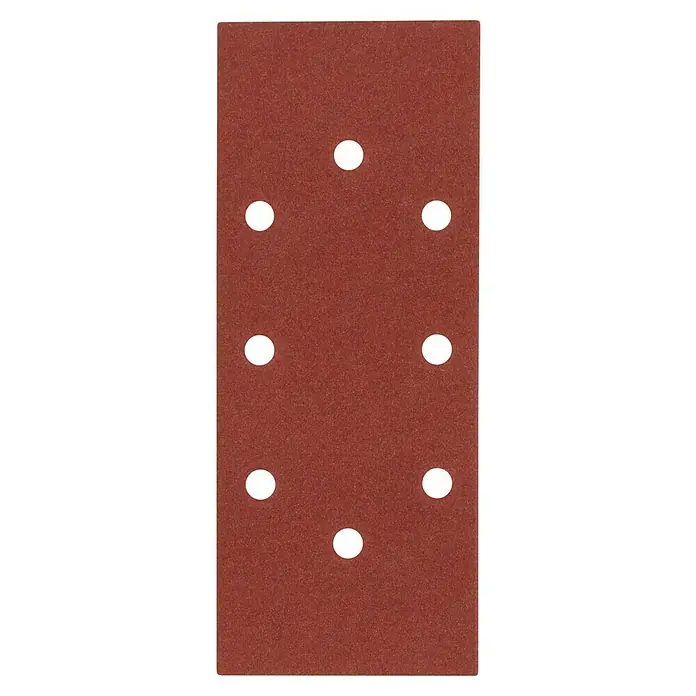 Craftomat Schleifstreifen Sparpack - 230 x 93 mm, 25 -tlg. - Schleifpapier mit Löchern, rechteckig, in Braun für gleichmäßiges Schleifen von Oberflächen und Staubabsaugung für sauberes Arbeiten.