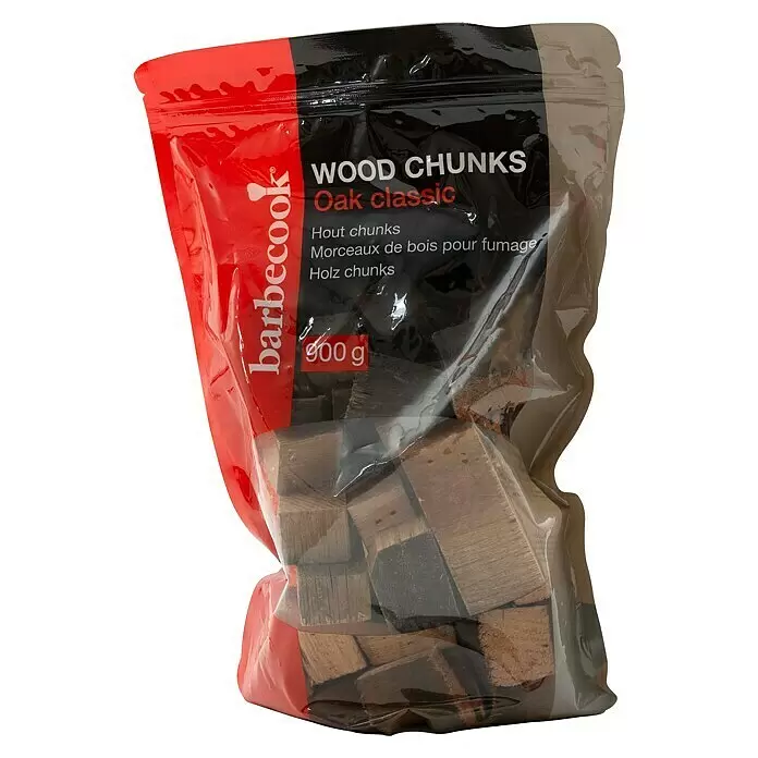 Barbecook Räucherchips - 900 g, Eiche - Barbecook Beutel mit 900g Eichenholz-Chunks zum Räuchern.