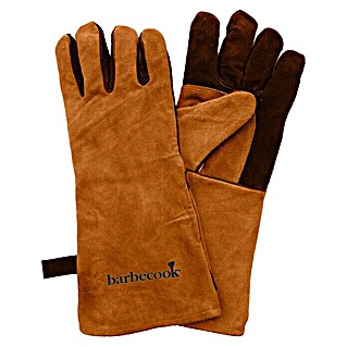 Barbecook Grillhandschuhe (Weiches Leder, L x B: 40,5 x 18 cm, Braun)