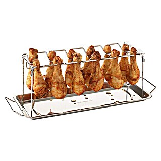 Barbecook Hähnchenkeulen-Halterung (L x B x H: 37,5 x 2 x 15,5 cm, Edelstahl)