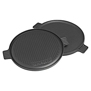 Barbecook Grillplatte Runde Universal-Kontaktplatte (Durchmesser: 35,9 cm, Gusseisen)