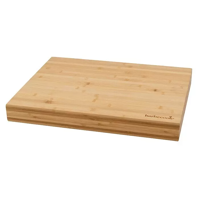 Barbecook Schneidebrett - 45 x 35 x 5 cm, Holz - Rechteckiges Schneidebrett aus natürlichem Bambusholz mit geschichtetem Design.