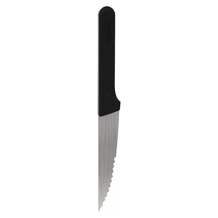 Barbecook Steakmesser-Set Olivia - Länge: 25 cm, Edelstahl - Küchenmesser mit schwarzem Griff und gezackter Edelstahlklinge.